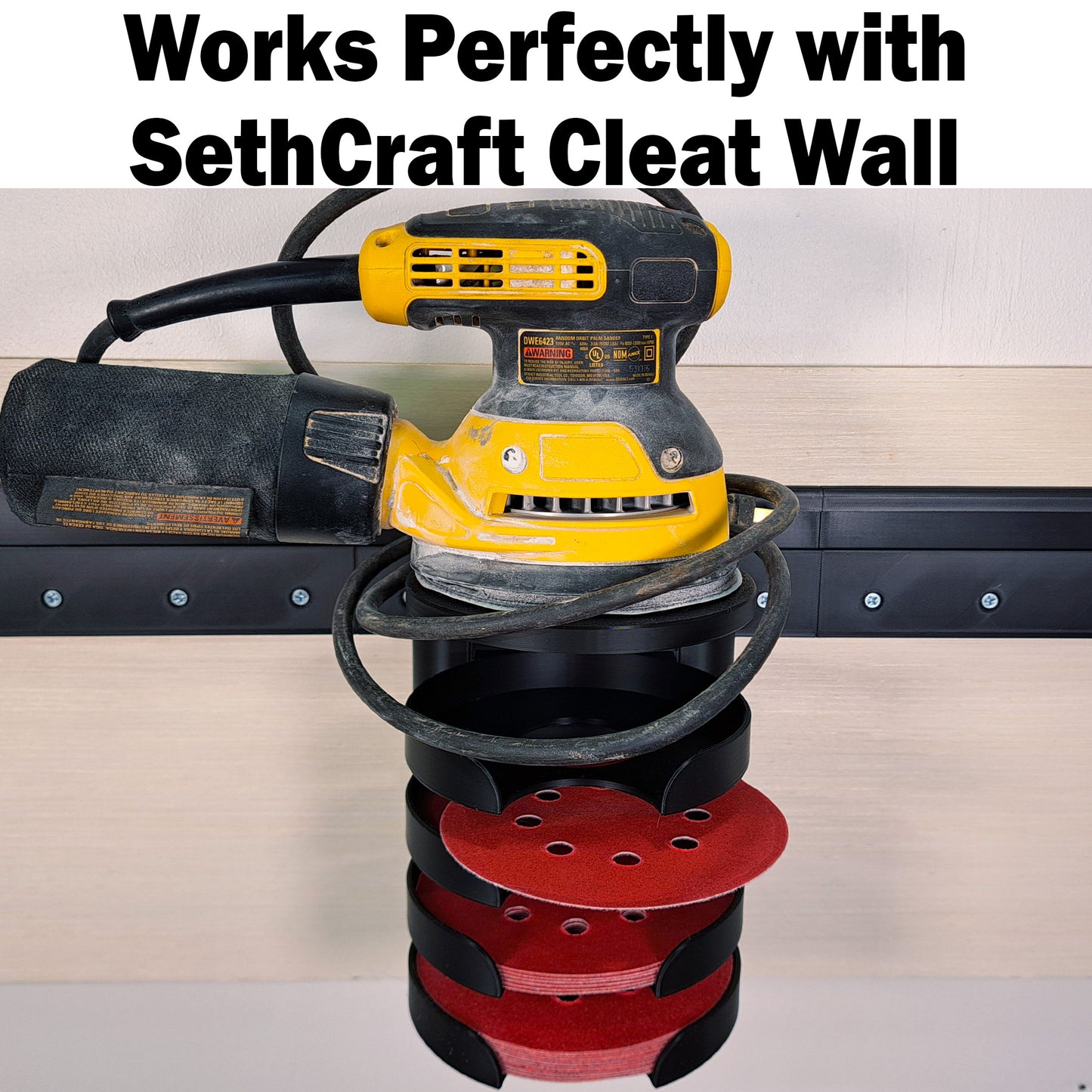 Orbital Sander and Disk Holder - French Cleat