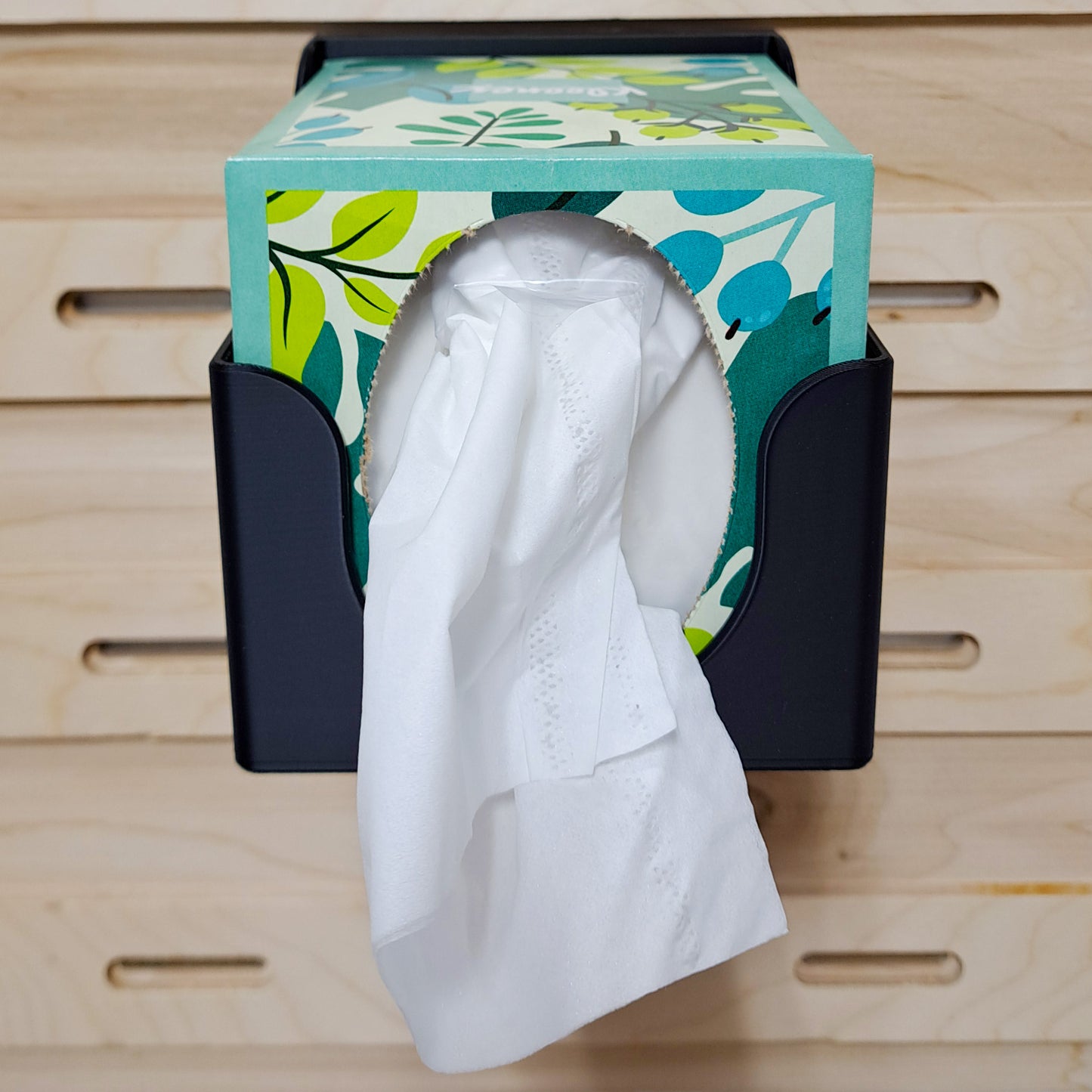 Small Tissue Box Holder - French Cleat