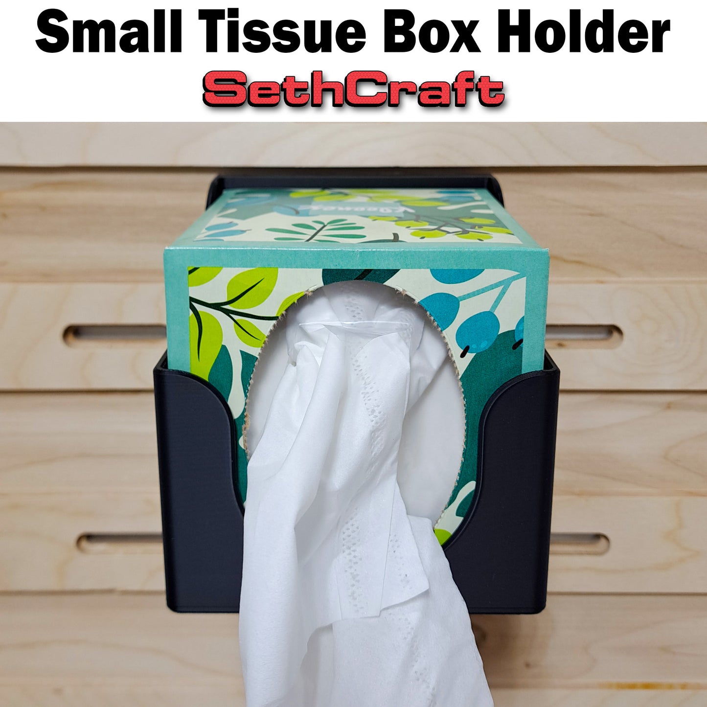 Small Tissue Box Holder - French Cleat