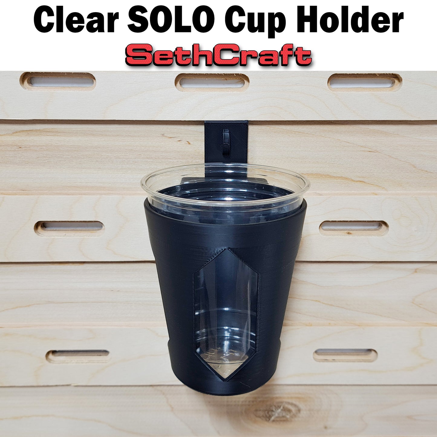 Clear Solo Cup Holder - French Cleat
