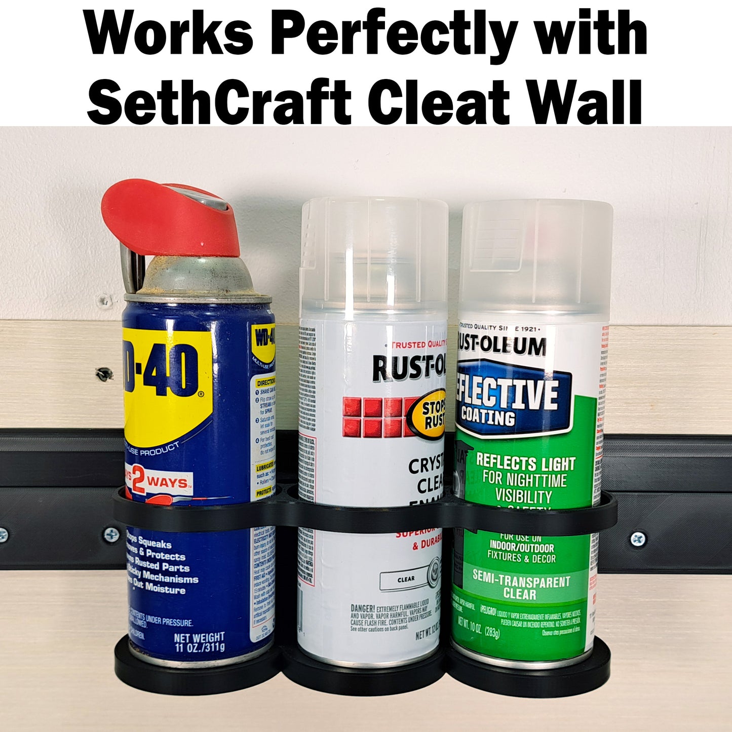 Spray Can Holder - French Cleat