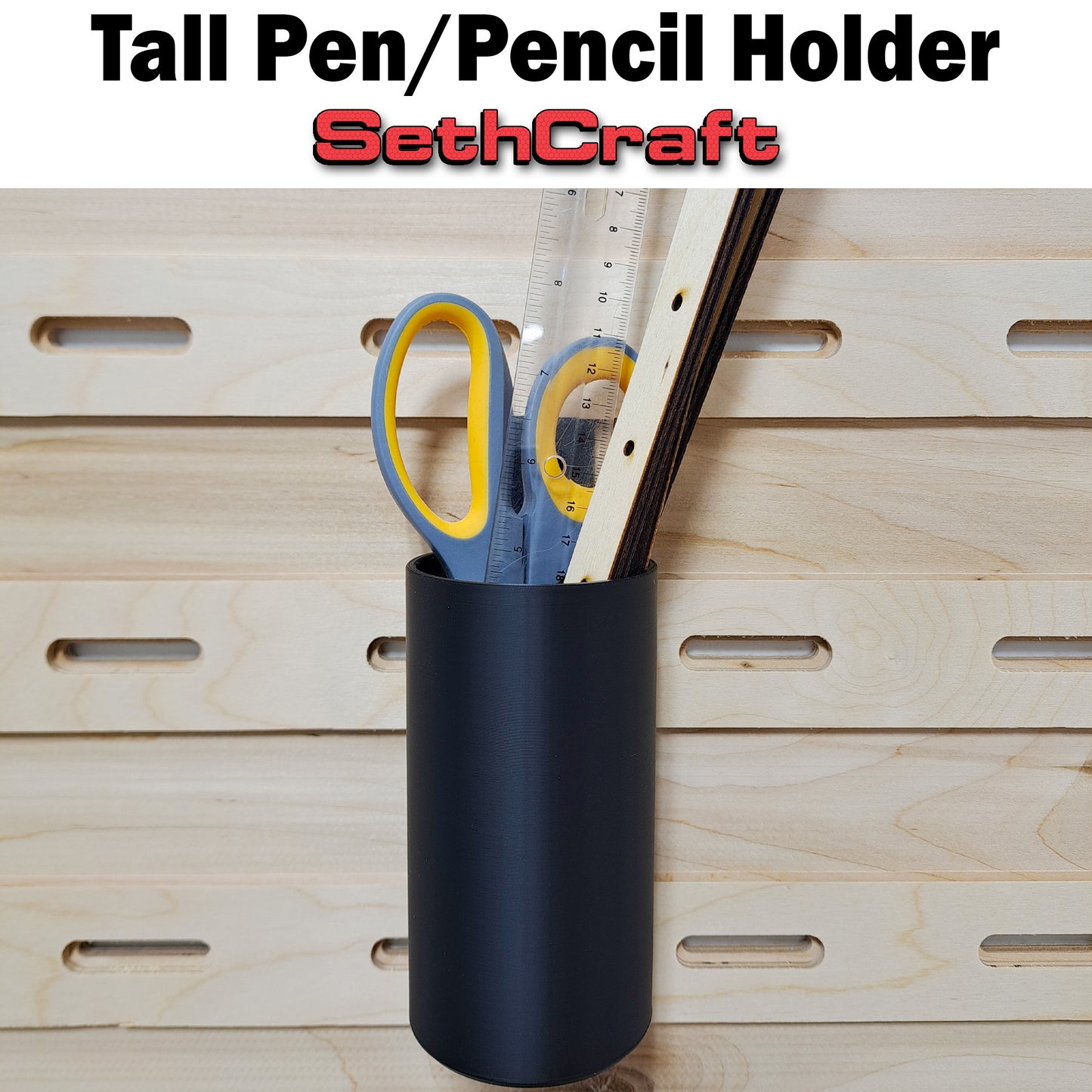 Tall Pen and Pencil Cup - French Cleat