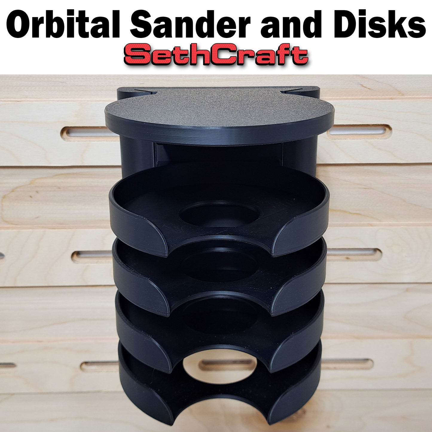 Orbital Sander and Disk Holder - French Cleat