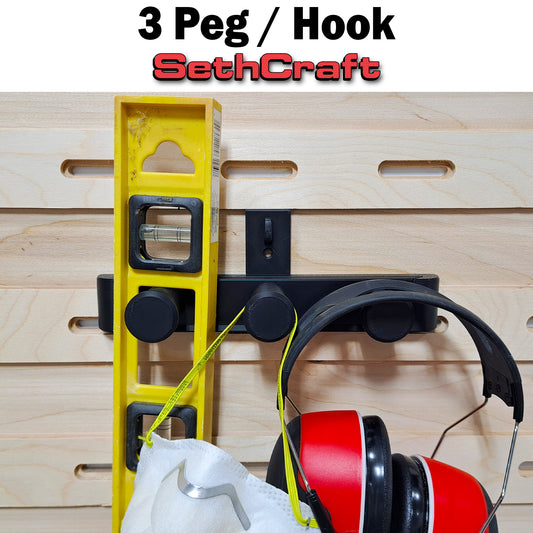 3 Peg Hook Holder - French Cleat