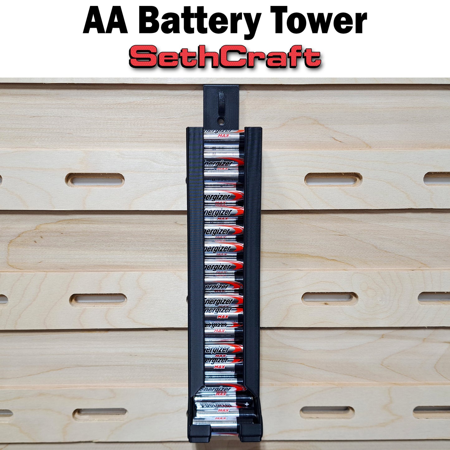 AA Battery Tower - French Cleat