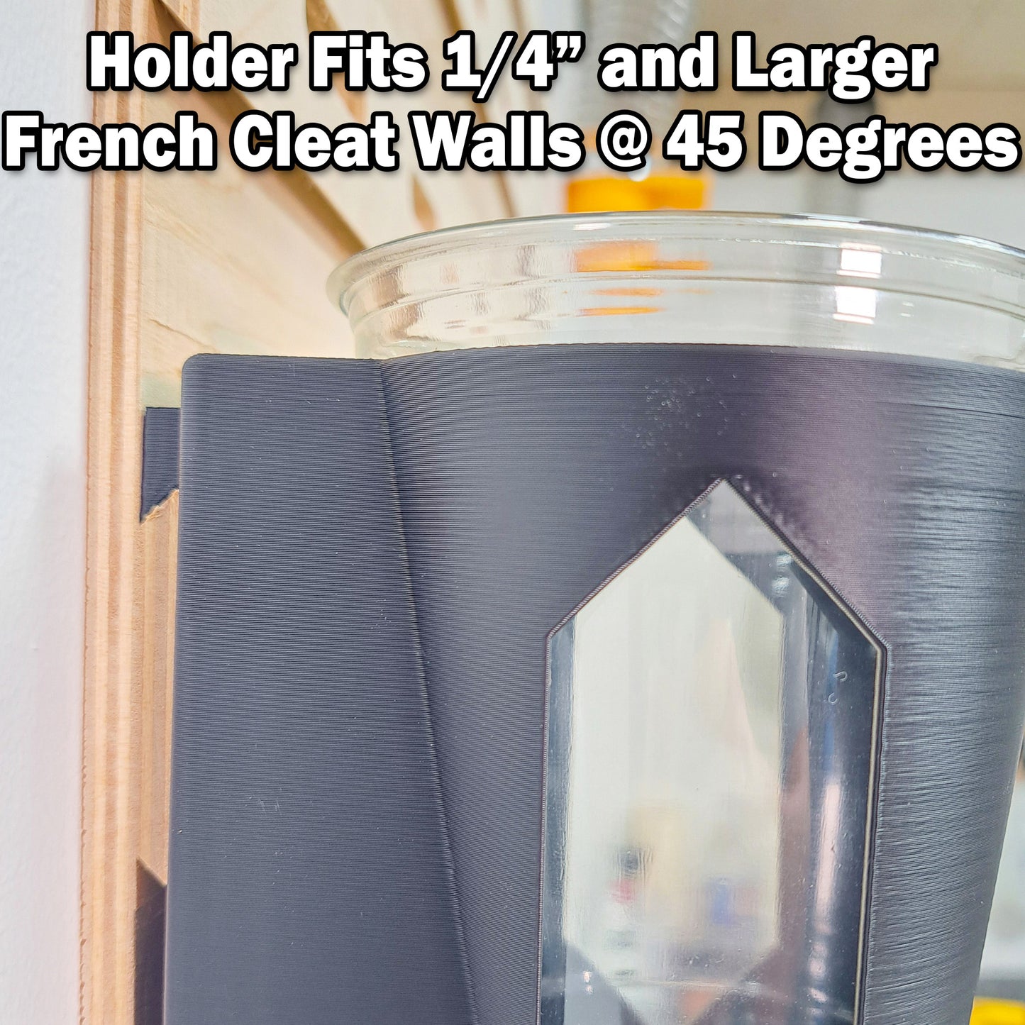 Disposable Cup Holder - French Cleat
