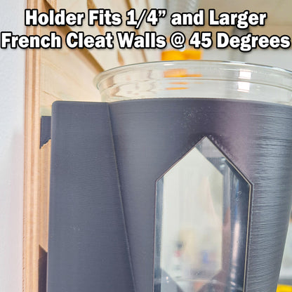 Disposable Cup Holder - French Cleat